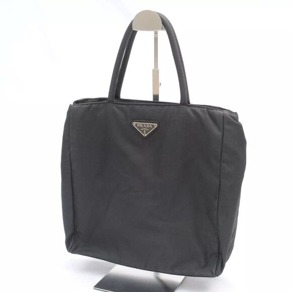 $1249 Authentic PRADA Made in ITALY Tessuto Women's Black Nylon Tote Handbag - Picture 1 of 12